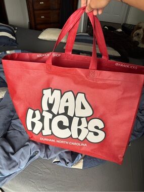 Mad Kicks Red Logo Tote Bag